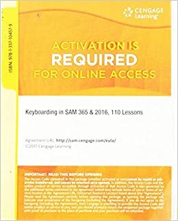 Keyboarding in SAM 365 & 2016 110 Lessons with Word Processing, Printed Access Card indir