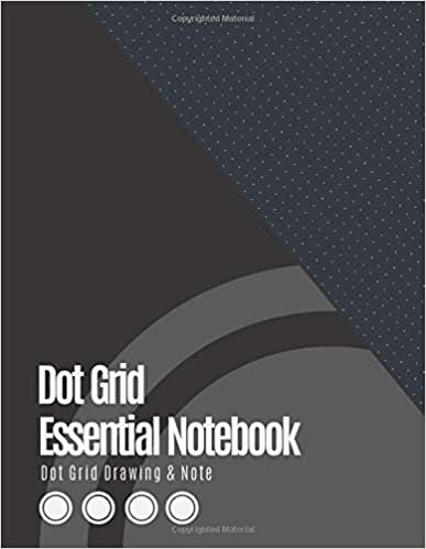 Dot Grid Essential Notebook: Dotted Graph Notebooks (Black Cover) - Dot Grid Paper Large (8.5 x 11 inches), A4 100 Pages, Engineer Drawing & Sketching ... Journal Graphing Pad, Design Book, Work Book.