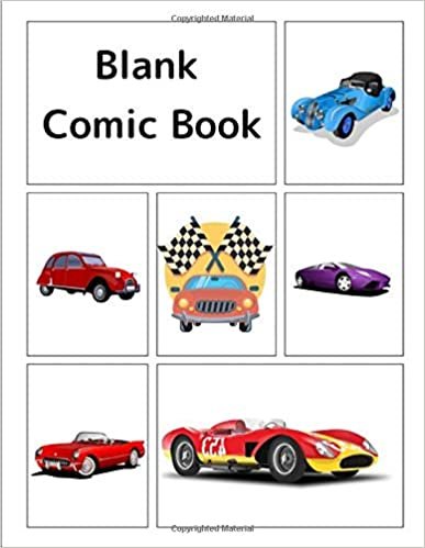 Blank Comic Book: Car-themed cover, 120 pages, 5 repeating patterns