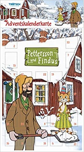 Trötsch Pettersson und Findus Adventskalenderkarte: Weihnachtskalender zum Verschicken