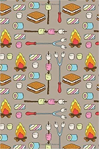 Camping Marshmallows: 6x9 Lined Writing Notebook Journal, 120 Pages