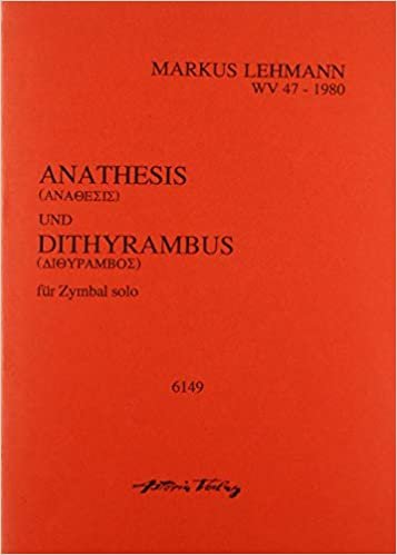 Anathesis und Dithyrambus: WV 47. Zimbel. indir