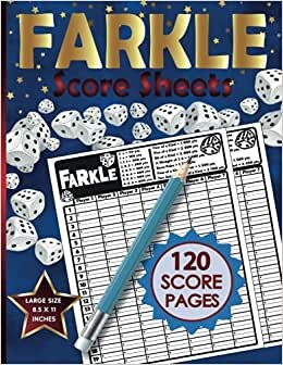 Farkle Score Sheets: Large Farkle Score Pages for Scorekeeping | Farkle Scorecards | Farkle Score Pads With Large Size 8.5 x 11 Inch