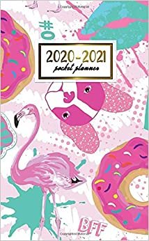 2020-2021 Pocket Planner: 2 Year Pocket Monthly Organizer & Calendar | Two-Year (24 months) Agenda With Phone Book, Password Log and Notebook | Cute Donut & Flamingo Pattern indir