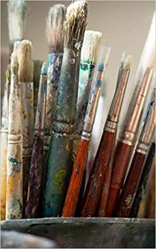 Notebook: Brushes Paint Artist Painting Painter Color Art Brush 5" x 8" 150 Ruled Pages Notebook