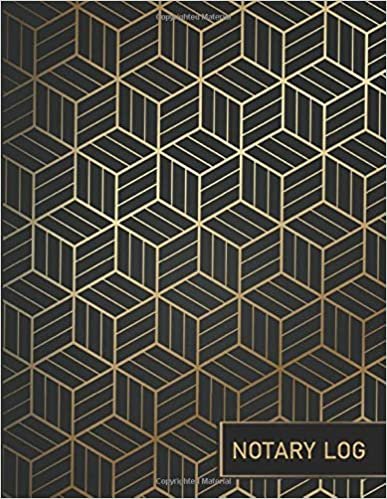 Notary Log: Gold and Black Pattern Notary Journal for Record Keeping (Opulence Notary) indir