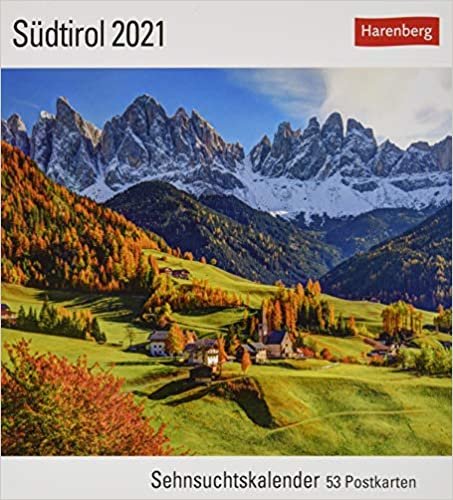 Südtirol 2021: Sehnsuchtskalender, 53 Postkarten
