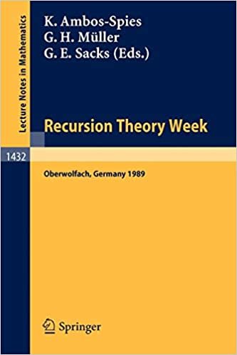 Recursion Theory Week: Proceedings of a Conference held in Oberwolfach, FRG, March 19-25, 1989 (Lecture Notes in Mathematics): Conference Proceedings indir