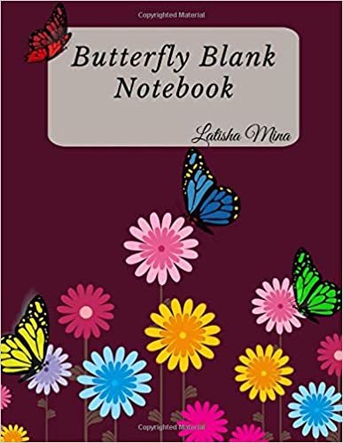 Butterfly Blank Notebook: Drawing Notebook With Ideas, Blank Handwriting Book For Kids, Volume 2 indir