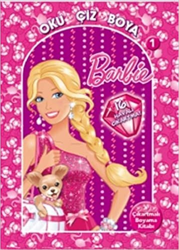 Barbie Oku Çiz Boya 1 - Çıkartmalı Boyama