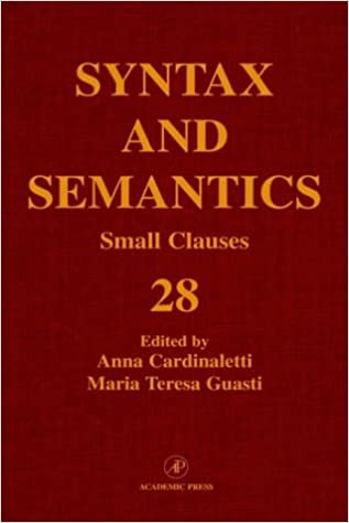 Small Clauses: 28 (Syntax and Semantics) indir