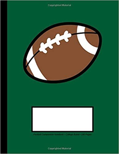 Football Composition Notebook: College Ruled, 100 Pages, One Subject Daily Journal Notebook, (Large, 8.5 x 11 in.) indir