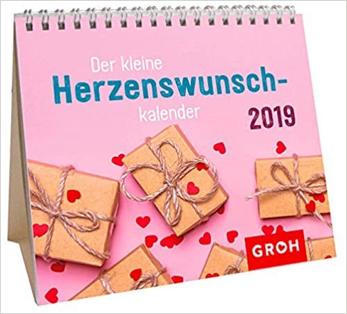Der kleine Herzenswunschkalender 2019: Mini-Monatskalender indir
