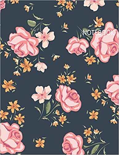 Notebook: Unlined (Unruled) Notebook (8.5 x 11 Inches) - 110 Pages - Flowers Cover