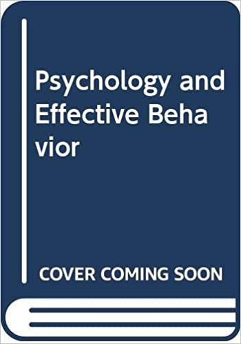 Psychology and Effective Behaviour