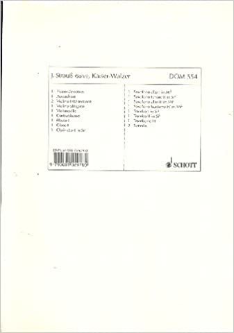 Kaiserwalzer: op. 437. Salonorchester. Klavierdirektion und Stimmen. (Domesticum) indir