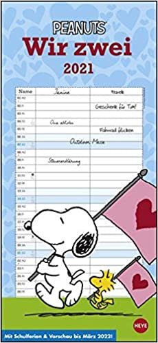 Peanuts Planer für zwei - Kalender 2021