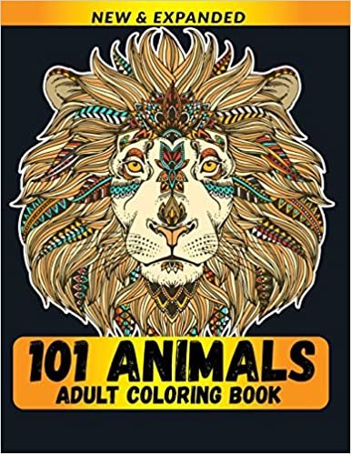 101 Animals Adult Coloring Book: Stress Relieving Animal Designs indir