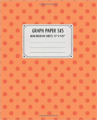 Graph Paper 5x5: School Exercise Book - Quad Ruled 100 Sheets 7.5” x 9.25” - Math & Science Composition Notebook Journal