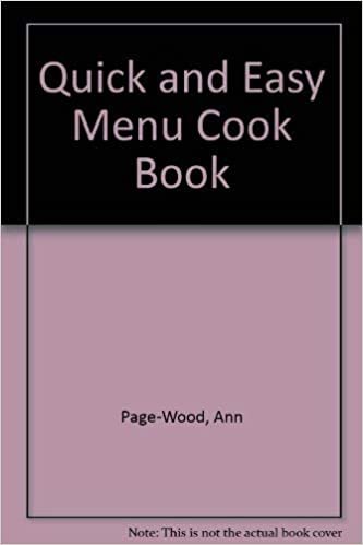 Quick and Easy Menu Cook Book