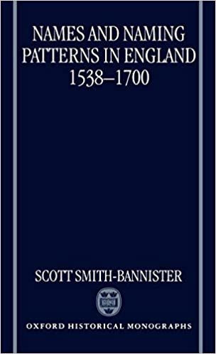 Names and Naming Patterns in England 1538-1700 (Oxford Historical Monographs)