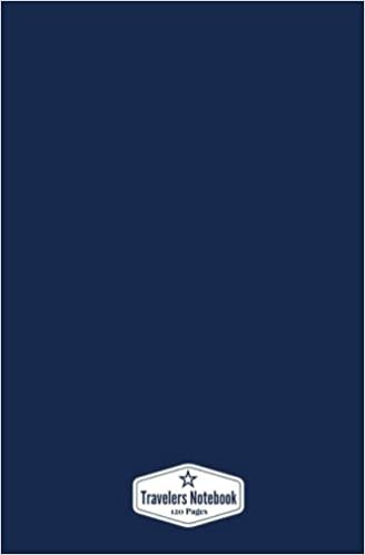 Travelers Notebook: Dark Blue, 120 Pages, Blank Page Notebook (5.25 x 8 inches) (Sketch Book)