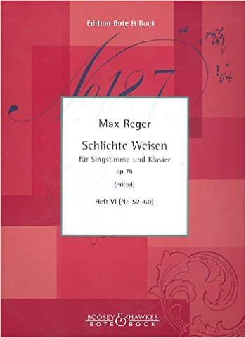 Schlichte Weisen: Kinderlieder. Heft 6 (Nr. 52-60). op. 76. mittlere Singstimme und Klavier.