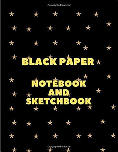 Black paper Notebook and Sketchbook: Black Paper Sketchbook and Notebook 8.5x11 with Lined for Gel Pens ( Design No 1 ) indir