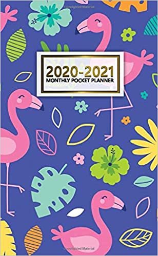 2020-2021 Monthly Pocket Planner: 2 Year Pocket Monthly Organizer & Calendar | Cute Two-Year (24 months) Agenda With Phone Book, Password Log and Notebook | Funky Tropical Floral & Flamingo Pattern