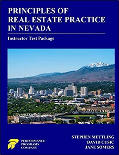 Principles of Real Estate Practice in Nevada: Instructor Test Package