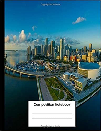 Composition Notebook: Cool Miami Composition Book, Writing Notebook Gift For Men Women s 120 College Ruled Pages indir