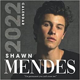 2022 Calendar: Shawn Mendes 18-month Calendar 2022 from Jul 2021 to Dec 2022 in mini size 8.5x8.5 inch