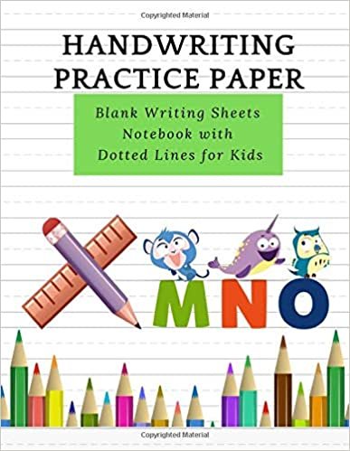 Handwriting Practice Paper: Drawing Notebook With Ideas, Blank Handwriting Book For Kids & Learning To Write ABC, Volume 4