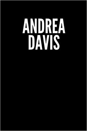 Andrea Davis Blank Lined Journal Notebook custom gift: minimalistic Cover design, 6 x 9 inches, 100 pages, white Paper (Black and white, Ruled)