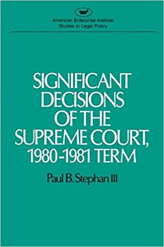 Significant Decisions of the Supreme Court, 1980-1981 Term (AEI Studies)