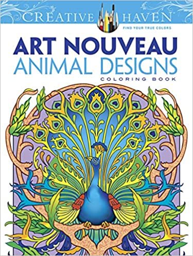 Creative Haven Art Nouveau Animal Designs Coloring Book (Creative Haven Coloring Books) indir
