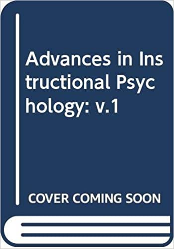 Advances in Instructional Psychology: v.1: Vol 1 indir