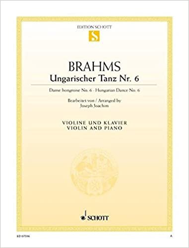 Ungarischer Tanz Nr. 6: B-Dur. Violine und Klavier. (Edition Schott Einzelausgabe) indir