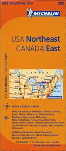 Michelin Usa: Northeast, Canada: East Map 583 (Michelin Regional Maps)