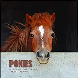 Ponies 7 x 7 Mini Wall Calendar 2021: 16 Month Calendar
