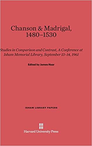 Chanson & Madrigal, 1480-1530: Studies in Comparison and Contrast. A Conference at Isham Memorial Library, September 13-14, 1961 (Isham Library Papers, Band 2)