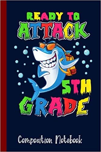 Dabbing Shark Ready To Attack 5th Grade Back To School Composition notebook: composition notebooks for kids, cute shark themed