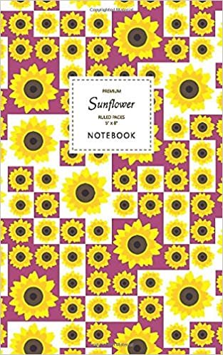 Sunflower Notebook - Ruled Pages - 5x8 - Premium: (Plumb Edition) Fun notebook 96 ruled/lined pages (5x8 inches / 12.7x20.3cm / Junior Legal Pad / Nearly A5)