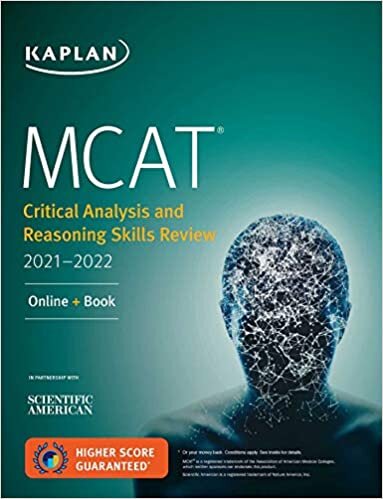 MCAT Critical Analysis and Reasoning Skills Review 2021-2022: Online + Book (Kaplan Test Prep) indir