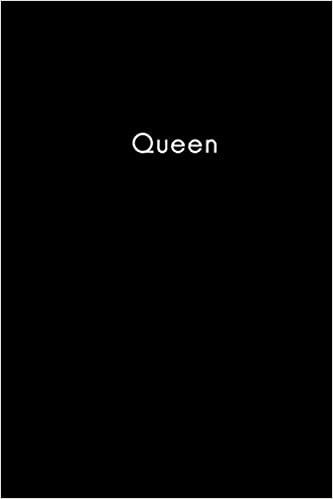 Queen: Plain Journal Lined Notebook - 9 X 6 -120 Pages Paperback - Black cover