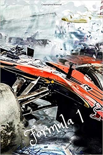 Formula 1: F1, Formula design, Notebook with sport car (6x9 lined)