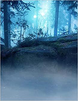 Notebook: Landscape Night Fantasy Forest Mysterious Mystery Fog 8.5" x 11" 150 Ruled Pages