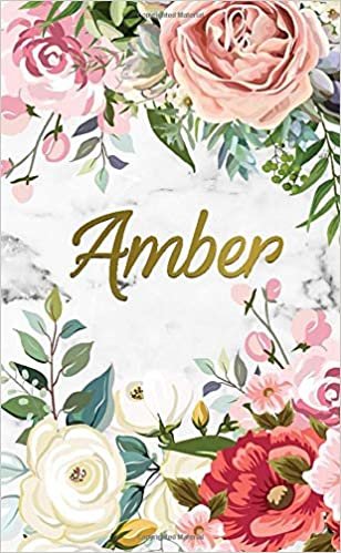 Amber: 2020-2021 Nifty 2 Year Monthly Pocket Planner and Organizer with Phone Book, Password Log & Notes | Two-Year (24 Months) Agenda and Calendar | ... Floral Personal Name Gift for Girls & Women indir
