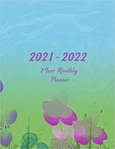 2 Year Monthly Planner 2020-2021: Watercolor Flowers Background , 2 Year Calendar 2020-2021 Monthly | Personal Appointment |Password Book| Contact ... with Holidays Size: (8.5" x 11)" 90 pages