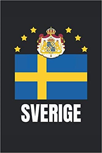 Sverige: Cahier de cadeaux de la fierté nationale du drapeau de la Suède ligné (format A5, 15, 24 x 22, 86 cm, 120 pages)